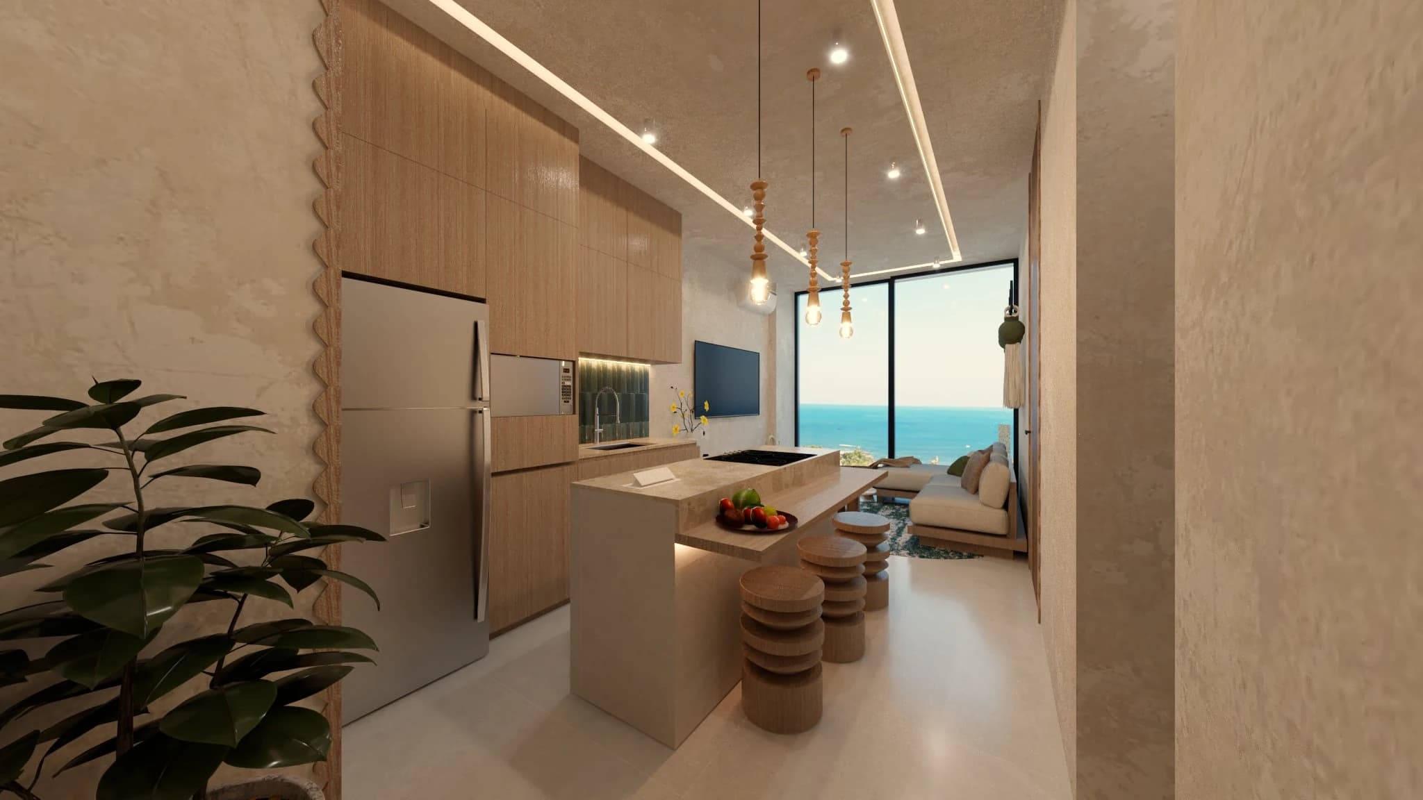 Nayari residence opening toward the ocean